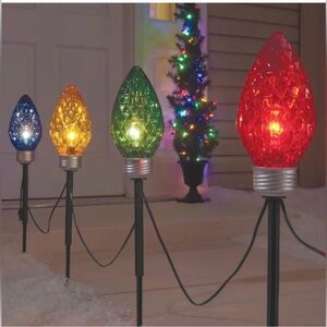 Colorful Outdoor Christmas Pathway Lights‎